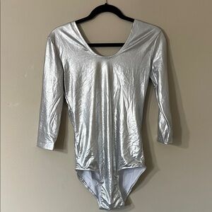 Elegant Silver Bodysuit for Women